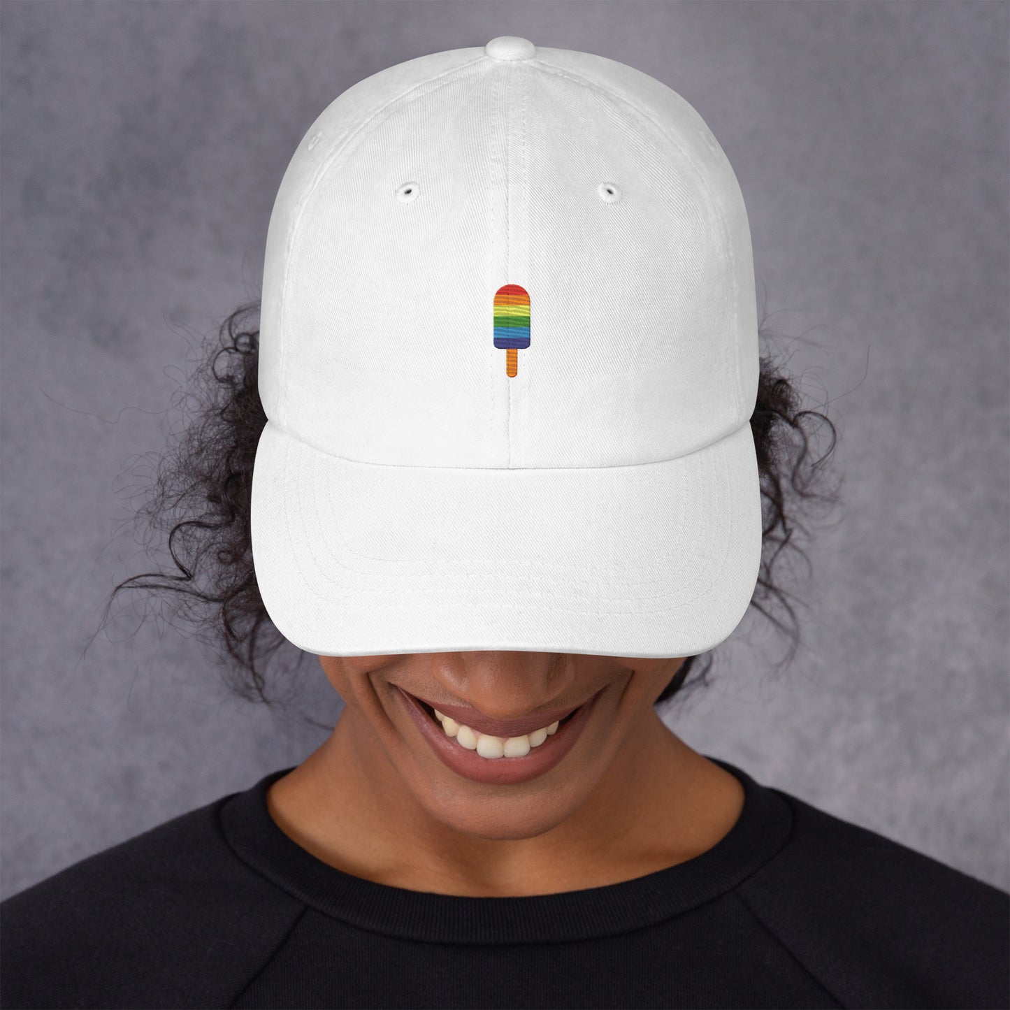 Rainbow Popsicle Dad hat (Embroidered)