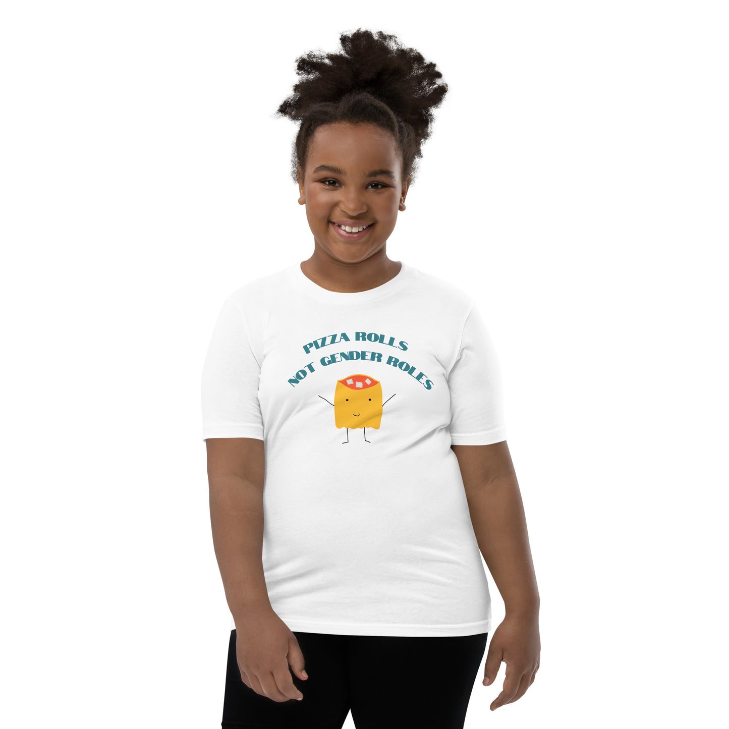 Pizza Rolls, Not Gender Roles Youth Short Sleeve T-Shirt